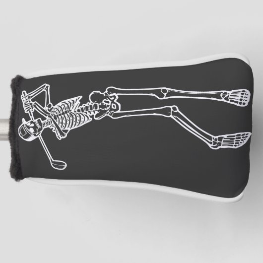 Couvre-club De Golf Golf Funny Golf Skeleton jouer Golfer (Devant)