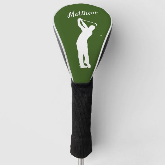 Couvre-club De Golf Golf Head Cover "golfer Matthew" vert (Devant)