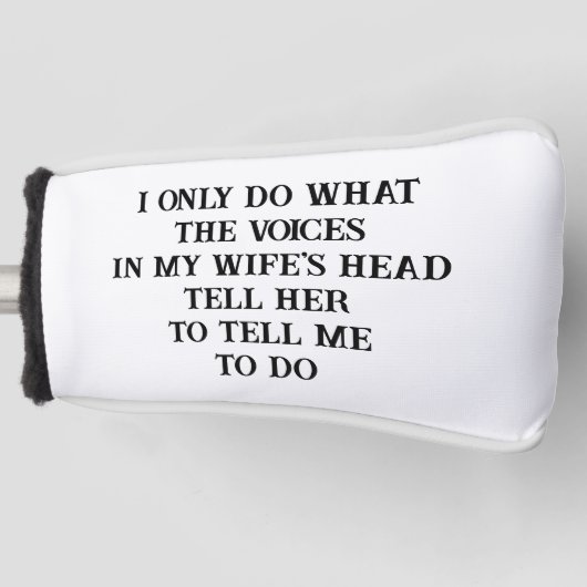 Couvre-club De Golf Golf Head Cover Husband Wife's Joke (Devant)