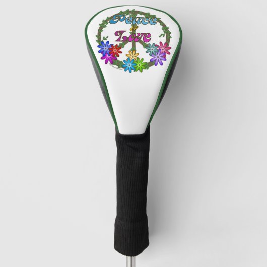 Couvre-club De Golf Golf Head Cover - Peace & Love (Devant)