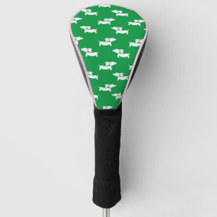 Couvre-club De Golf Golf Jouer Dachshund Maman Vert & Rose