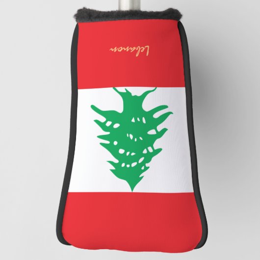 Couvre-club De Golf Golf Lebanon & Lebanese Flag / Golf Clubs Couvertu (Tourné à 90°)