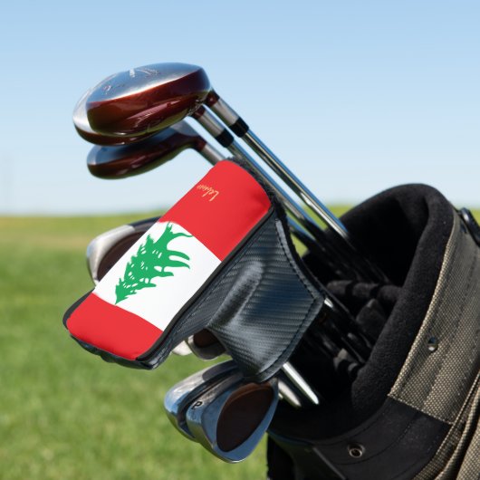 Couvre-club De Golf Golf Lebanon & Lebanese Flag / Golf Clubs Couvertu (In Situ)