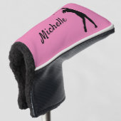 Couvre-club De Golf Golf Putter Cover "golfer Michelle" rose (Devant 3/4)