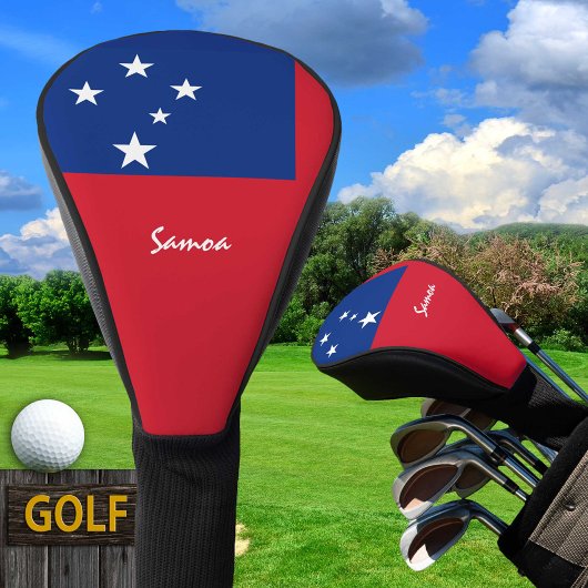 Couvre-club De Golf Golf Samoa & Samoa Drapeau / Clubs de golf Couvert