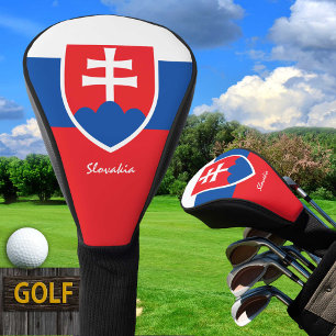 Couvre-club De Golf Golf Slovaquie & Slovaquie Drapeau / Clubs de golf