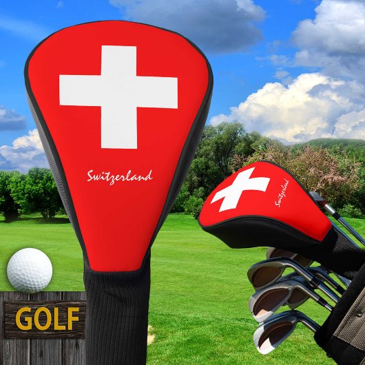 Couvre-club De Golf Golf Suisse & Swiss Drapeau / Clubs de Golf Couver