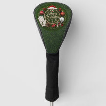 Golf sur thème de Noël sur gazon vert
