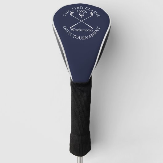 Couvre-club De Golf Golf Tournament Classic Event Navy Blue (Devant)