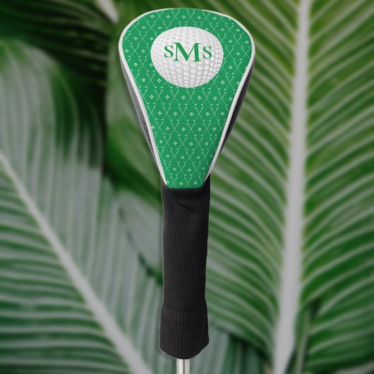 Couvre-club De Golf Golf Vert 3 Monogramme initial
