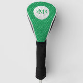 Couvre-club De Golf Golf Vert 3 Monogramme initial (Devant)