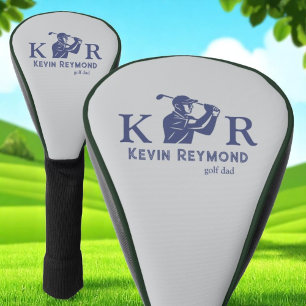 Couvre-club De Golf Golfeur Classique Monogramme Golfeurs