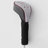 Couvre-club De Golf Golfeur Monogramme Gris Clair (Incliné)
