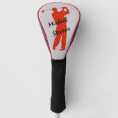 Couvre-club De Golf Golfeur personnalisé rouge (Devant)