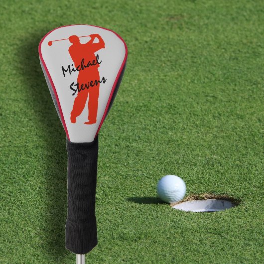 Couvre-club De Golf Golfeur personnalisé rouge