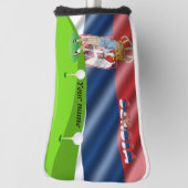 Couvre-club De Golf Golfeur serbe (Tourné à 90°)