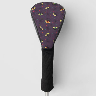 Couvre-club De Golf Goth Eyes Witchy Purple Motif occult