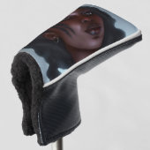 Couvre-club De Golf Goth fille noire mignonne (Devant 3/4)