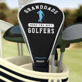 Couvre-club De Golf Grand-père noir et bleu Meilleur Golfeur
