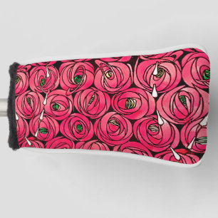 Couvre-club De Golf Graphique rose Art Nouveau Rennie Macintosh