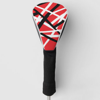 Couvre-club De Golf graphisme rouge, noir et blanc