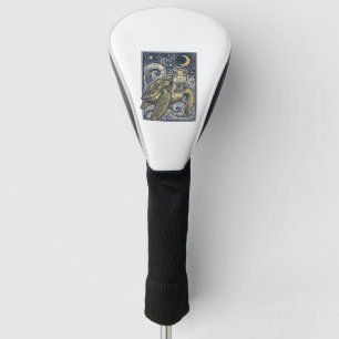 Couvre-club De Golf Gravure ancienne tortue marine nuit étoilée