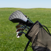 Couvre-club De Golf Gray (changeable color) Ombre & Text Pattern (In Situ)