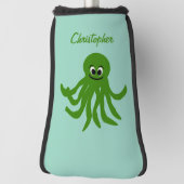 Couvre-club De Golf Green Octopus Design (Tourné à 90°)