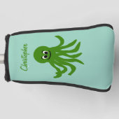 Couvre-club De Golf Green Octopus Design (Devant)