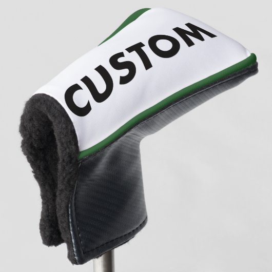 Couvre-club De Golf GREEN Piping Custom Golf Putter Headcover Blank (Devant 3/4)