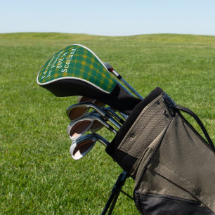 Couvre-club De Golf Green Plaid Je préfère jouer au golf en Écosse