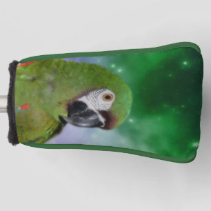 Couvre-club De Golf Green Severe Macaw Parrot Oiseau Art