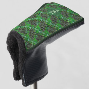 Couvre-club De Golf Green Succulents treillis Motif Golf Putter Couver