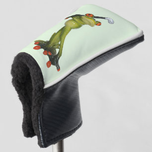 Couvre-club De Golf Grenouille Figurine Golfer Putter Cover