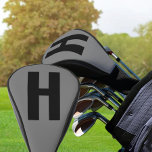 Couvre-club De Golf Gris et noir minimaliste initial surdimensionné<br><div class="desc">Tête de golf sur mesure, audacieuse et minimaliste, avec votre choix de départ. Ce design présente une typographie sans serif surdimensionnée en noir sur un arrière - plan gris. Le modèle est configuré pour que vous changiez la lettre mais, si vous souhaitez modifier les couleurs aussi, veuillez cliquer sur "customiser...</div>
