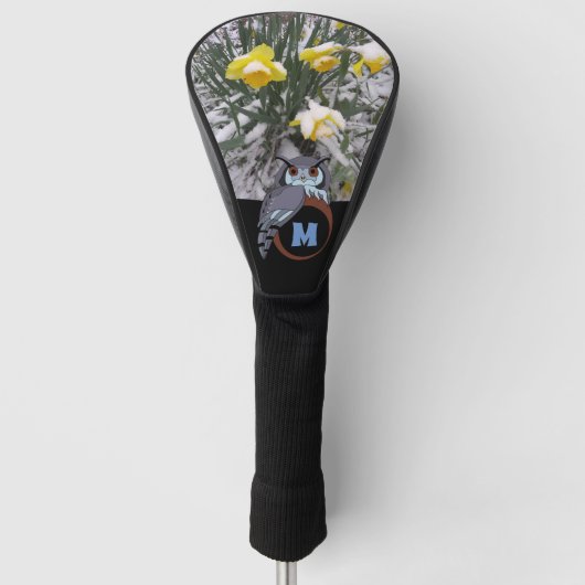 Couvre-club De Golf Grumpy Grand-père Hibou Nesting Monogram Oeuf Phot (Devant)