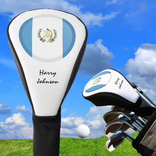 Couvre-club De Golf Guatémala Drapeau & Clubs De Golf Monogrammes Cou