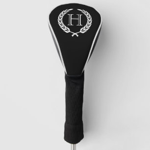 Couvre-club De Golf Guirlande noire et blanche de laurier