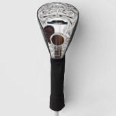 Couvre-club De Golf Guitare acoustique blanche (Devant)