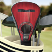 Couvre-club De Golf Guitare Acoustique Rouge Instrument de musique à g