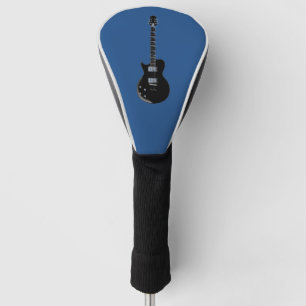 Couvre-club De Golf Guitare électrique Bleu Black Pop Art