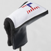 Couvre-club De Golf H Monogramme superposé sur le drapeau américain pc (Devant 3/4)