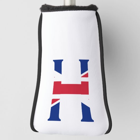 Couvre-club De Golf H Monogramme superposé sur Union Jack Flag pccn (Tourné à 90°)