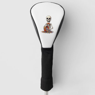 Couvre-club De Golf Halloween à la botte de bonbons de squelette