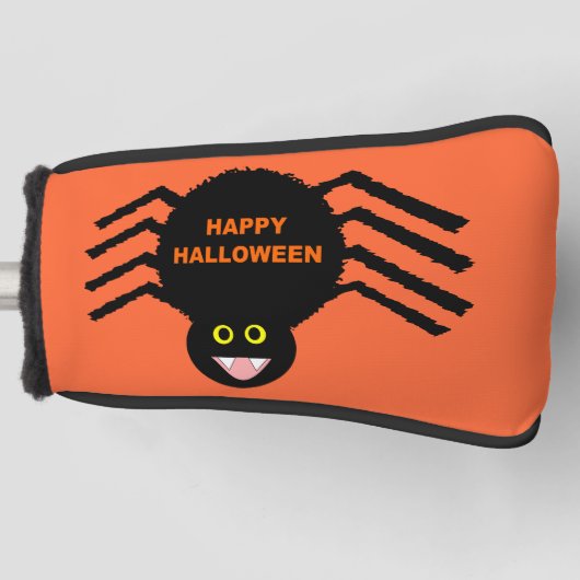 Couvre-club De Golf Halloween Black Spider Golf Putter Cover (Devant)