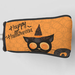Couvre-club De Golf Halloween/chat/citrouille/automne