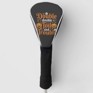 Couvre-club De Golf Halloween Double Double Toil and Trouble_1