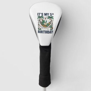 Couvre-club De Golf Hamac Tortue 5ème Anniversaire Gravure Vintage Des