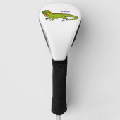 Couvre-club De Golf Happy green iguana cartoon (Devant)
