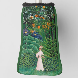 Couvre-club De Golf Henri Rousseau - Femme marchant dans une forêt exo